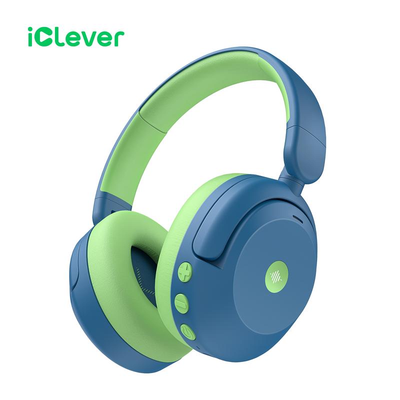 iClever BTH20 Active Noise Cancelling Headphones,60H Play Time,80dBA Volume Limit, Comfortable Fit, Bluetooth 5.4,Award-Winning Over ear headphones wireless AUX Cord for Travel