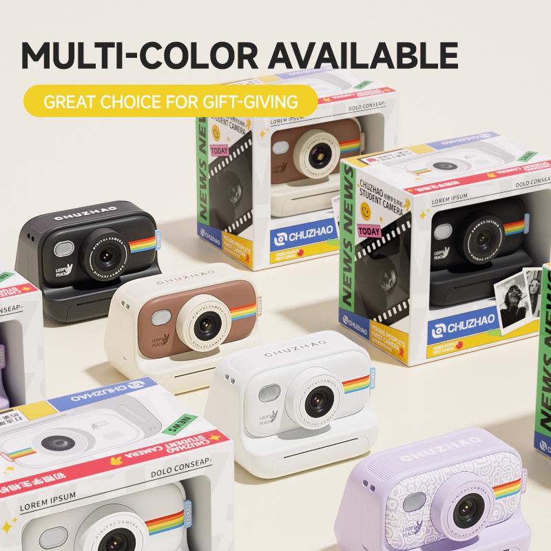 Instant Print, Inkless , Digital Video ,  Card Charging AdjustableDurable Sd Chargeable,Auto Focus Digital  for Summer. Compact Boys Memory fujifilmcamera 1080p  point & shoot   polaroid printer instax camera fujifilm fuji camera