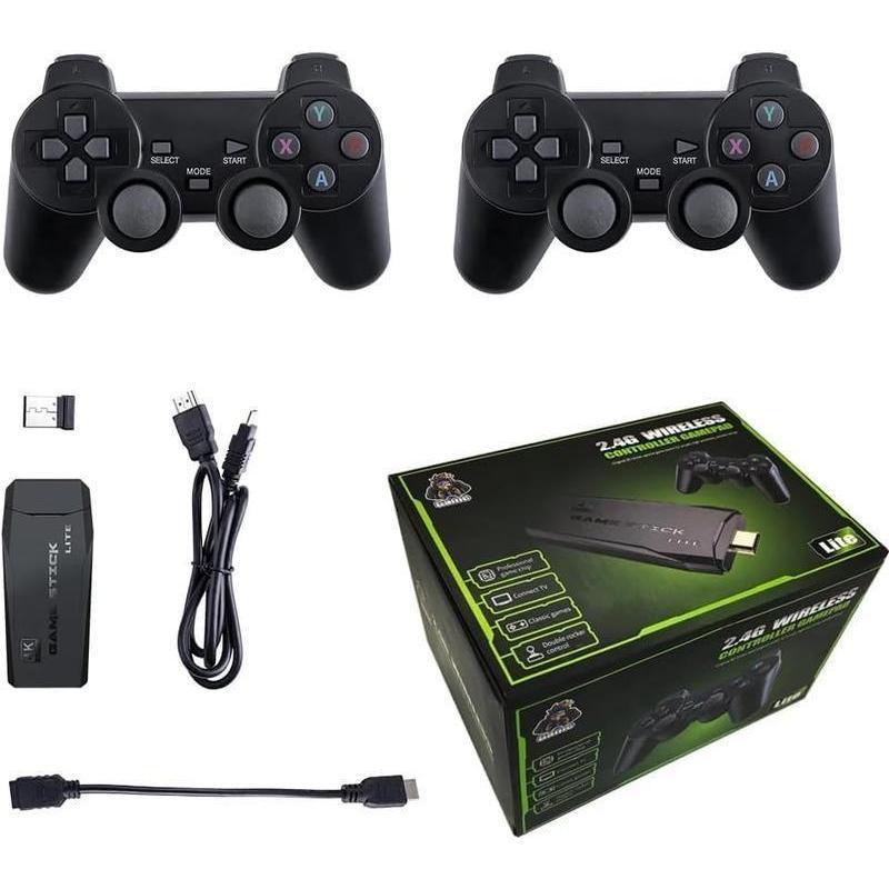 M8 PRO  Game Console -  Play GameStick,Nostalgia Stick Game,9 ClassicEmulators,4K HDMl Output,Plug and Play VideoGame Stick Built in 20000+ Games with 2.4GWireless Controllers(64G) tiktokshop gamersupermario family retrogames Christmas Hdmi