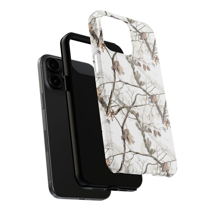 Real Tree White Camo iPhone Case, Camo iPhone Case, Outdoors Camo Phone Cover