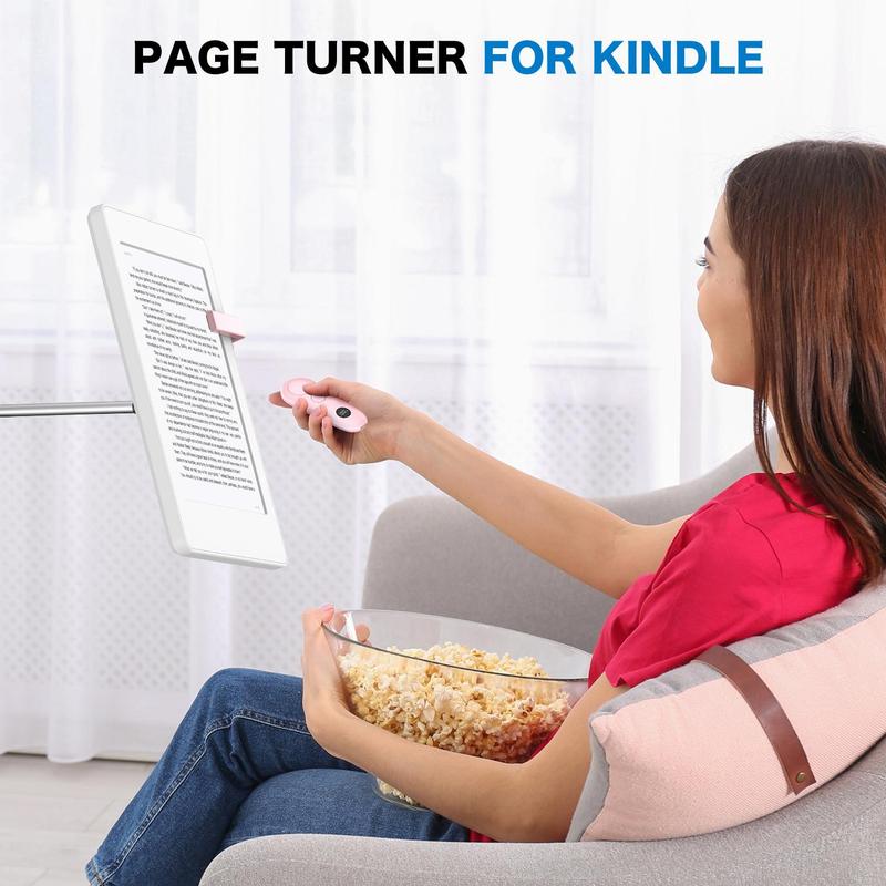 Remote Control Page Turner, Rechargeable E-book Reader Remote Control Trigger, Reading Novels Page Turner Clicker for iPad Tablets, Page Turning Tool