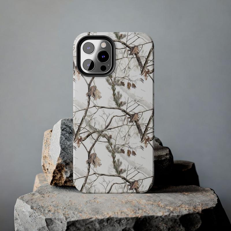 Real Tree White Camo iPhone Case, Camo iPhone Case, Outdoors Camo Phone Cover