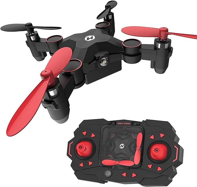 Holy Stone HS190 Foldable Mini Nano RC Drone as Gift Portable Pocket Quadcopter with Altitude Hold 3D Flips and Headless Mode Easy to Fly for Beginners Accessories Button Stick Cameras