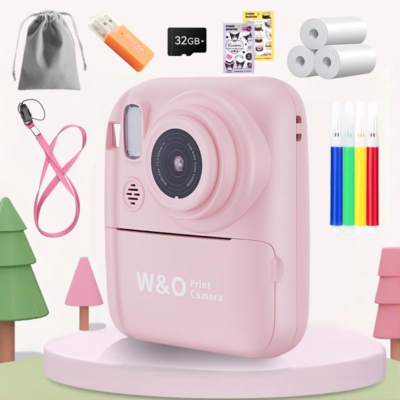 Children Instant Print Photo Kids Camera Digital Camera for Kids Photography Thermal Printer Video Baby Interesting Diy Christmas Gift,valentine Durable polaroidpictures print camera