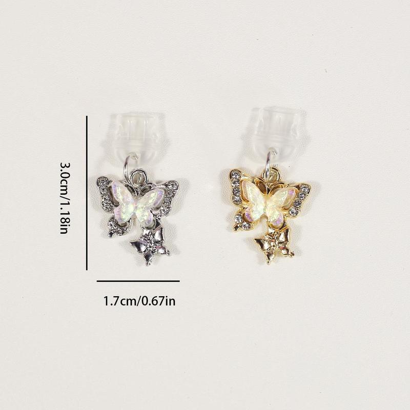 Cute Butterfly Design Phone Dust Plug, Phone Anti Dust Plug, Phone Decoration Accessories for iPhone & Samsung & Type-C, Mobile Phone Accessories