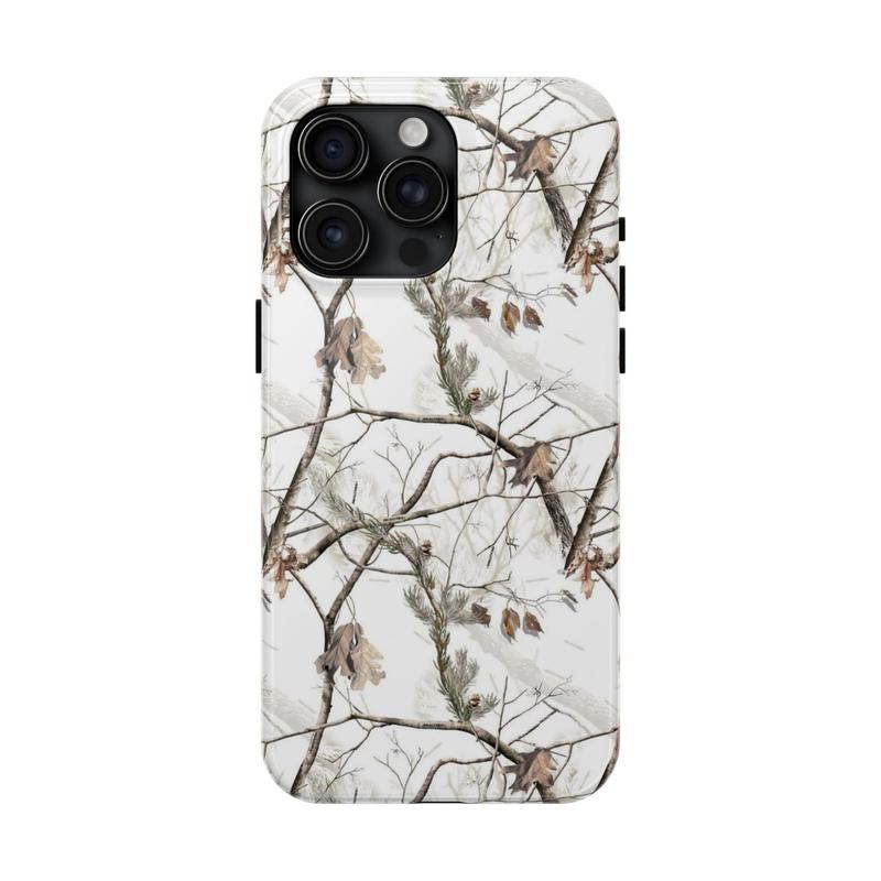 Real Tree White Camo iPhone Case, Camo iPhone Case, Outdoors Camo Phone Cover