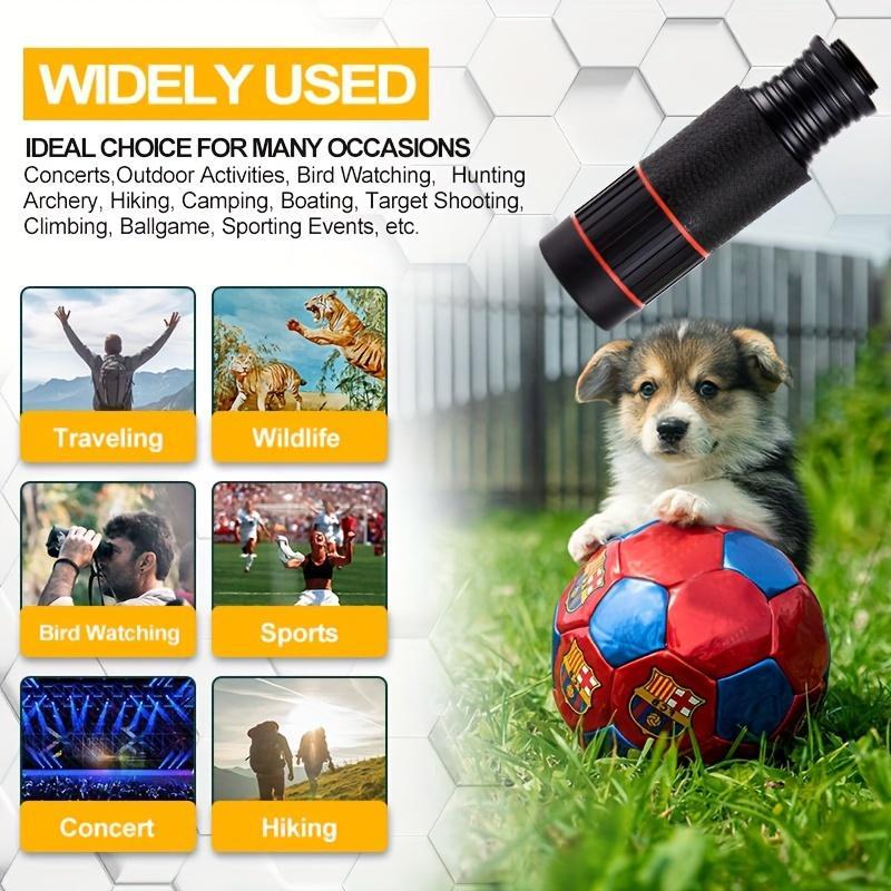 Telephoto Phone Lens, Manual Focus Rubber Handheld Scope, Telephoto Phone Lens for Outdoor Photography, Bird Watching & Sports Events