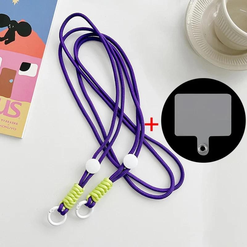 Mobile Phone Lanyard, 1 Count Adjustable Keychain Lanyard, Phone Strap with Replacement Patch