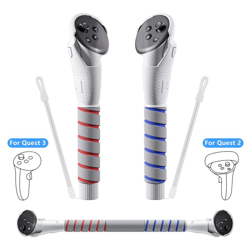 3 in 1 Gorilla Tag Long Arms for Quest 2 3 3S,Beat Saber Handles Attachment Golf Club Extension Grips for VR sticks Controller Accessories Smartphone