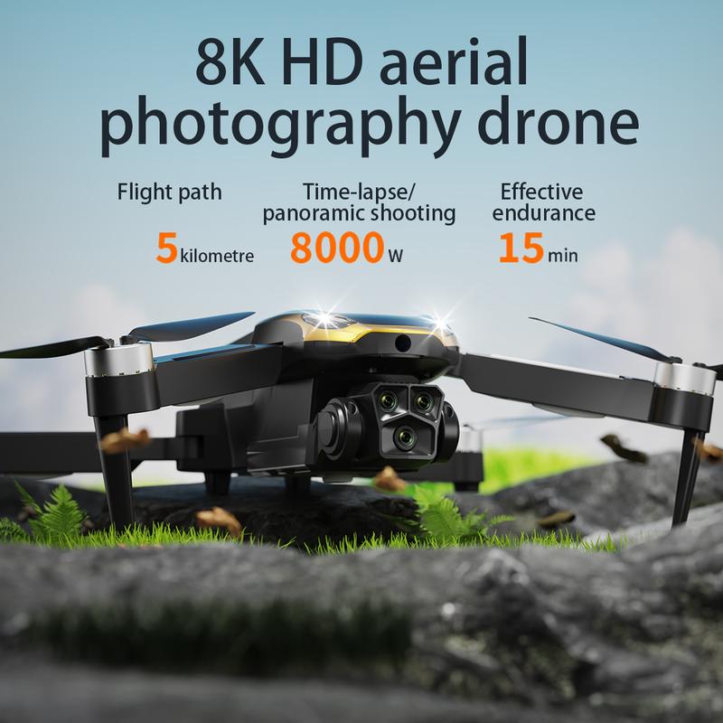 DR M8-PRO drone-2 battery, intelligent obstacle avoidance, brushless motor against 6-level wind resistance, optical flow positioning accurate hover shooting, accessory gravity sensor control, 360-degree rolling, high definition camera Accessories