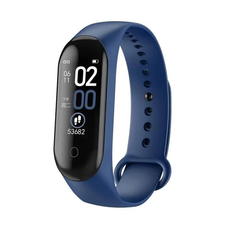 M4 Wristband Sport Fitness Pedometer Color Screen Smart Bracelet Blood Pressure Walk Step Counter Smart Band Watch