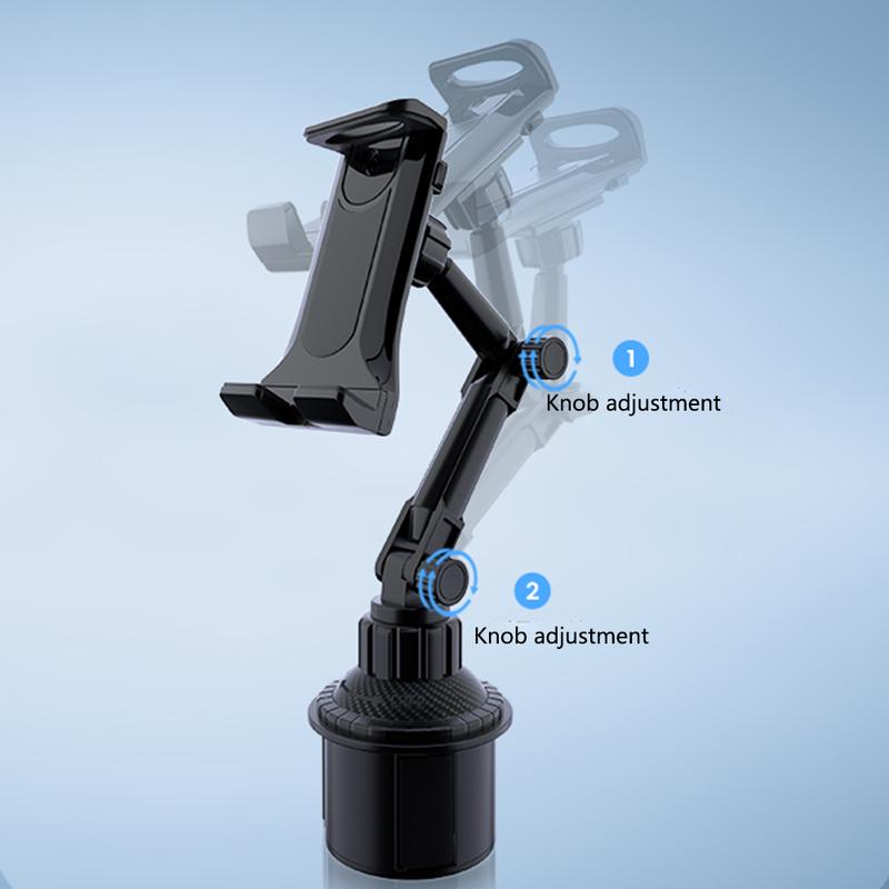 Universal Car Mount Car Cup Holder Phone Stand with Adjustable Base for iPhone Samsung, 4.7- 10.9