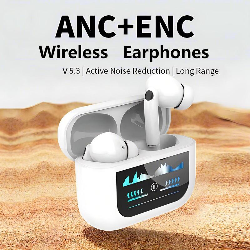 Wireless Earphones, In-ear Design Earbuds with Touch Screen Charging Case & Built-in Microphone, Noise Reduction Earbuds for Smart Devices