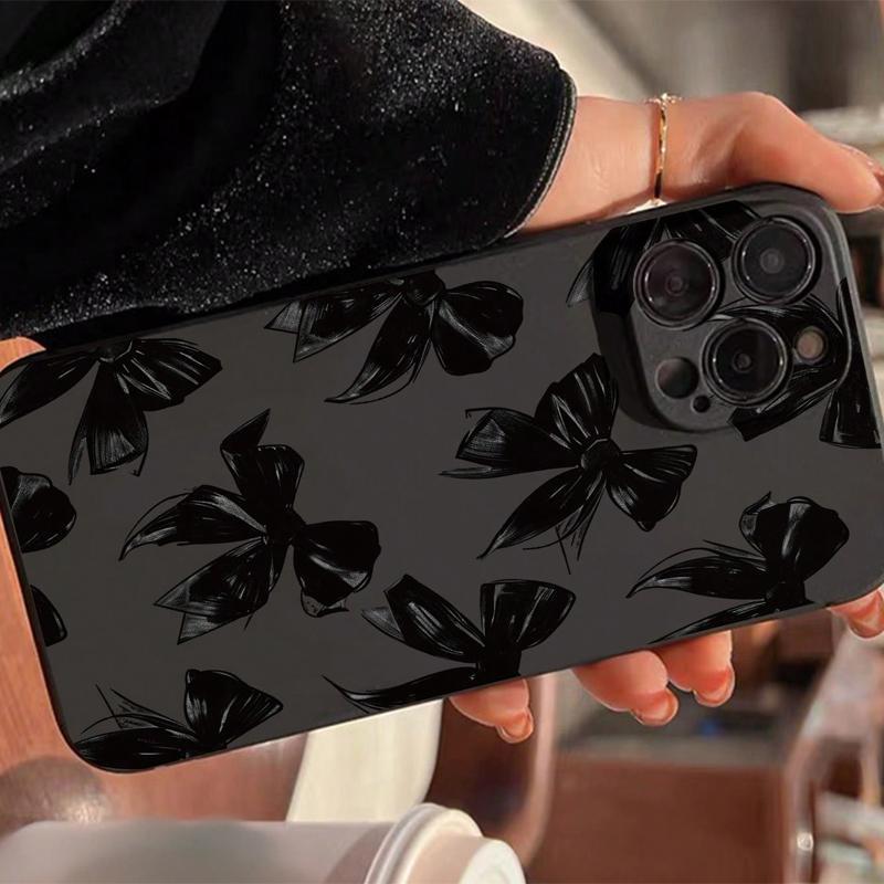 Bowknot Pattern Phone Case, Shockproof Decorative Phone Protector Cover, Phone Accessories Compatible with iPhone 6 7 11 12 13 14 15 Series