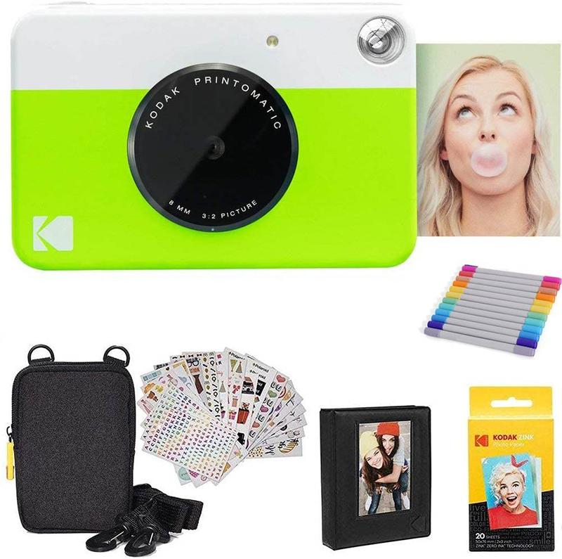 Kodak Printomatic Instant Camera Gift Bundle Flash Film