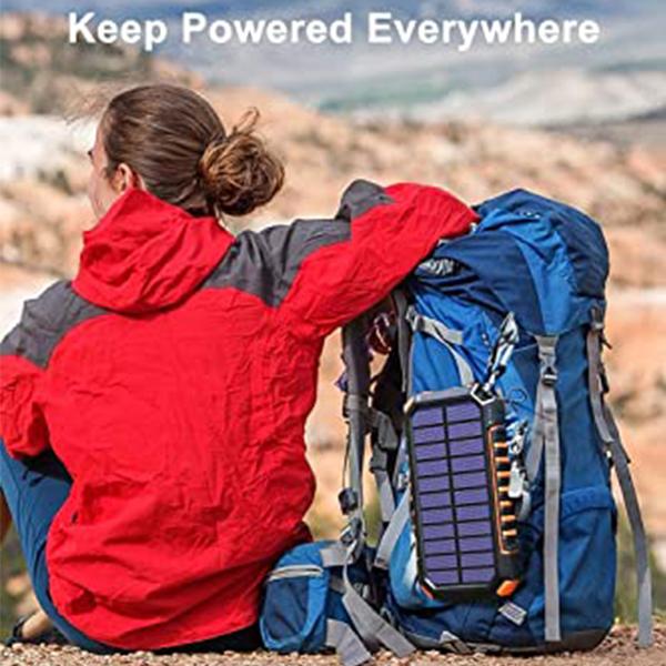 Cyber Monday Sale - Solar Power Bank 26800mAh, Wireless Portable Charger Fast Charge 3.0A Solar Charger External Battery with 4 Outputs & Flashlight for Phone, Tablet and Camping Outdoors