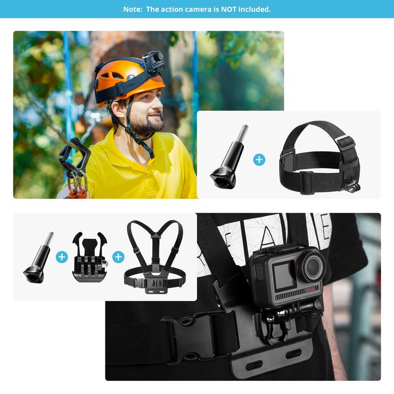 AKASO Action Camera 14 pcs in 1 Accessories Kit, FIts with All kinds of Sports Camera EK7000 EK7000 Pro Brave 4 Brave 4 Pro Brave 7 LE Brave 7 Brave 8 V50X V50 Pro V50 Elite Gopro