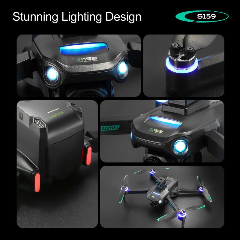 5G wireless GPS drone with screen remote controller, GPS intelligent positioning, brushless motor, four-sided obstacle avoidance, automatic follow, electrically adjustable camera Phone App control folding drone carrollers camcorder wireless trail