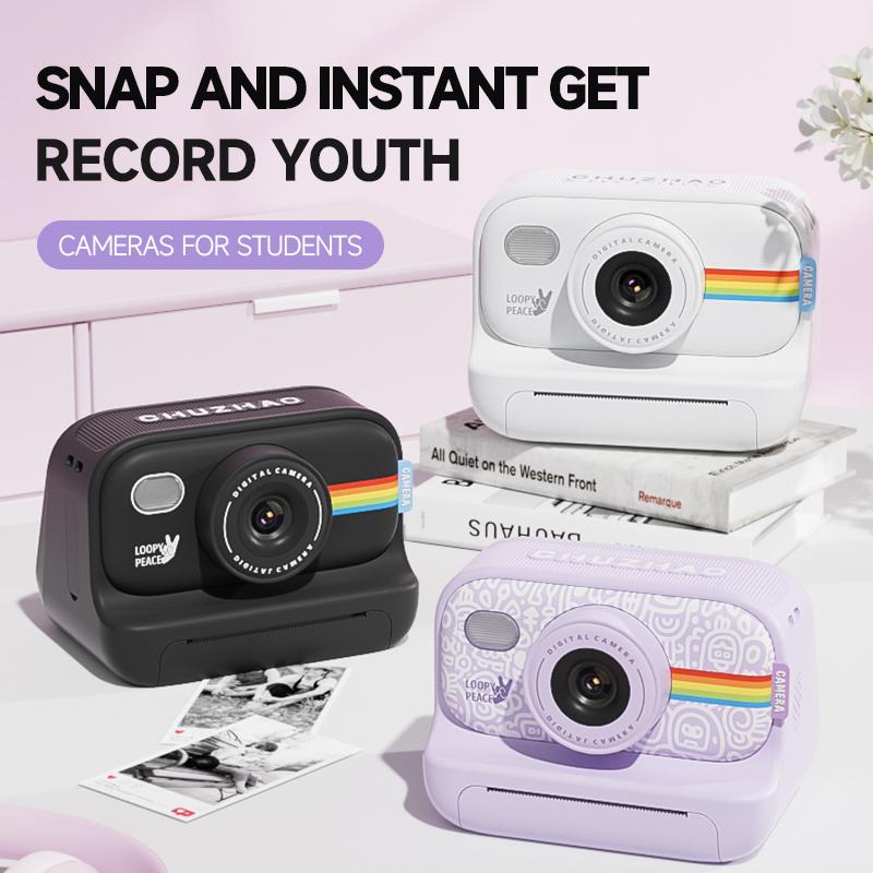 Instant Print, Inkless , Digital Video ,  Card Charging AdjustableDurable Sd Chargeable,Auto Focus Digital  for Summer. Compact Boys Memory fujifilmcamera 1080p  point & shoot   polaroid printer instax camera fujifilm fuji camera