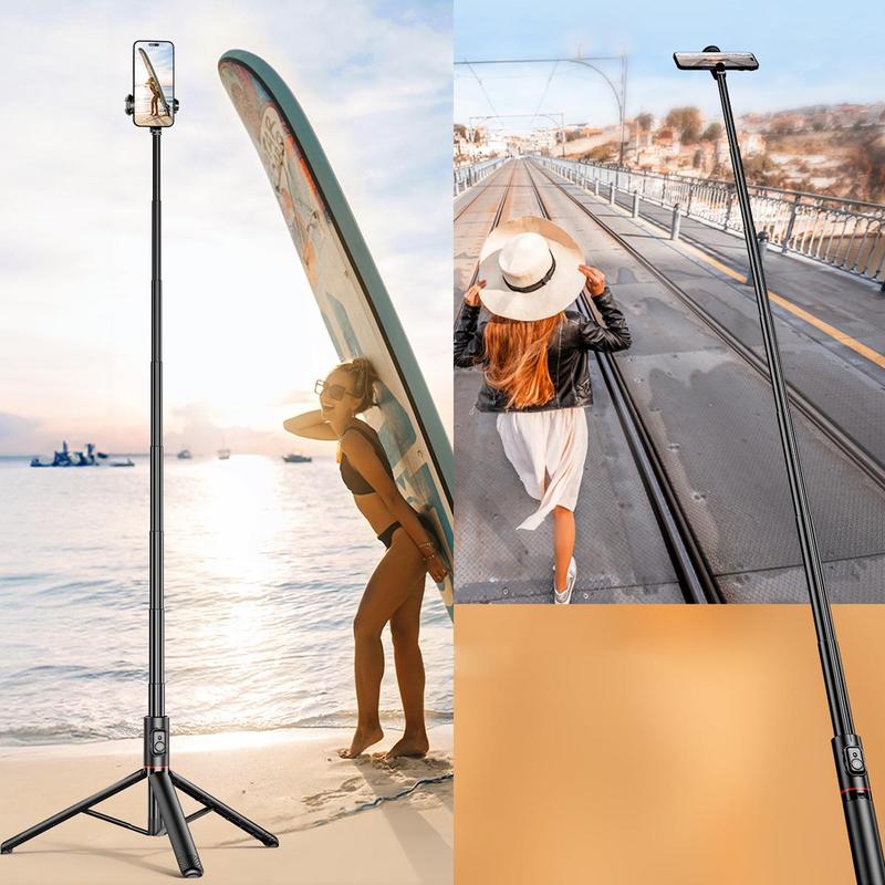 72 Inch Phone Tripod for iPhone Android Phones, Phone Selfie Stick with Remote Control, Content Creator Tools, Mobile Phone Tripod Stand for iPhone Samsung, Summer Essentials, Stocking Fillers Gift