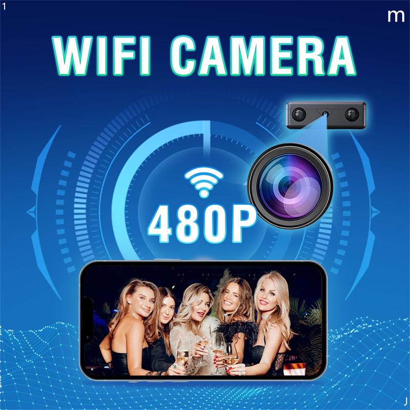 2024  Wireless WiFi Camera with Motion Detection - 480P 2.4GHz Android Compatible - Perfect Valentine's Day Gift for Indoor Outdoor Surveillance