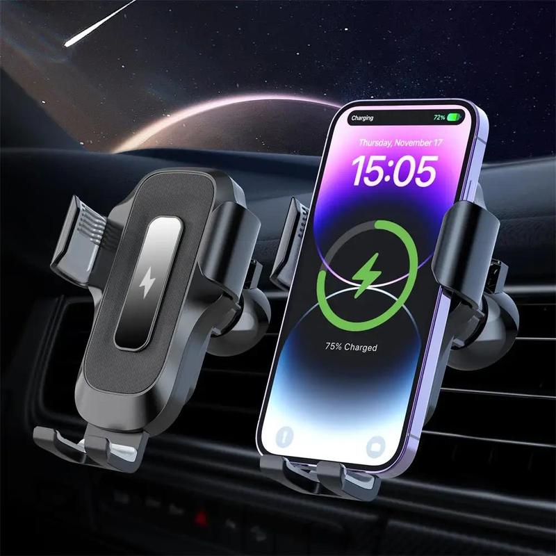 Mobile Car Air Vent Wireless Charger for Summer, 15W Fast Charging Auto Clip-on Wireless Car Phone Charger, Cellphone Smartphone Car Charger for iPhone Samsung S23 Ultra, Samsung Galax & Other Electronic Devices