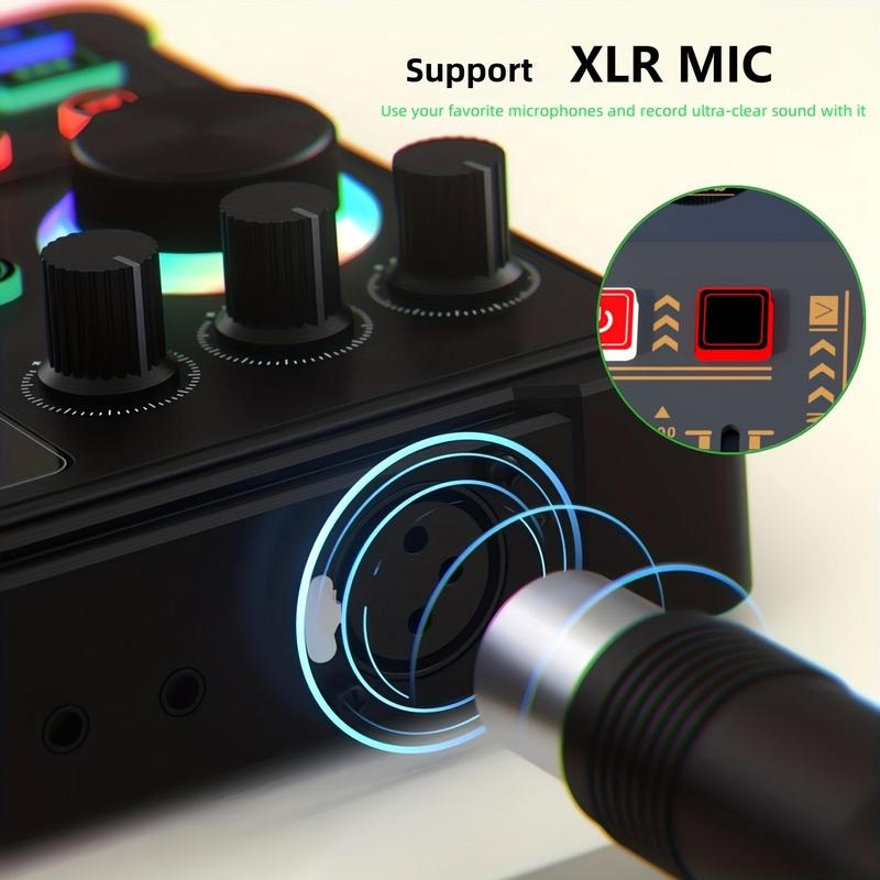 Professional Podcast Equipment Bundle, Podcast Microphone & K800 Sound Card Set with Audio Interface for Recording, Singing, Streaming Media, Games