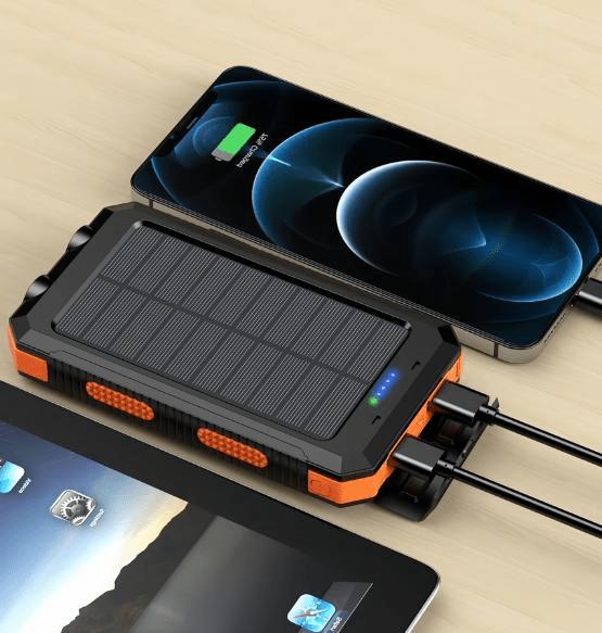 Sustainable Power for All: 10,000 mAh Solar Power Bank for Camping Trips and Daily Adventures! Accessories Charging Portable Rechargeable