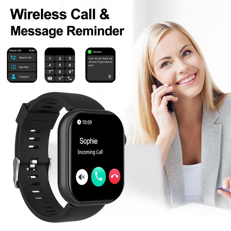 Smart Pop Watch with Wireless Calling Dial, Multiple Sport Mode, Calling Reminder and Rejection, Sms Reminder, Custom Wallpaper, Smart & Wearable Devices for iPhone Andriod