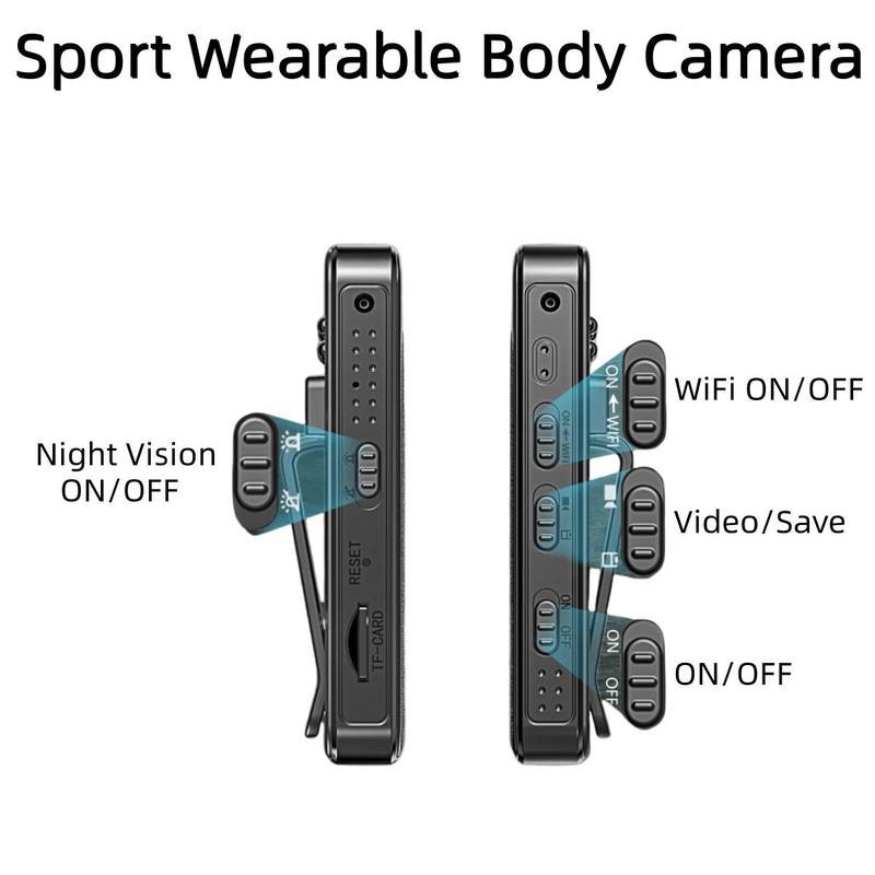 1080P HD Outdoor Sports Camera, Portable Wireless WIFI Vlog Digital Camera with 180° Rotatable Lens & Night-Vision Function, Portable Video Recorder, Action Camera for Outdoor Sport Skiing Cycling Hiking