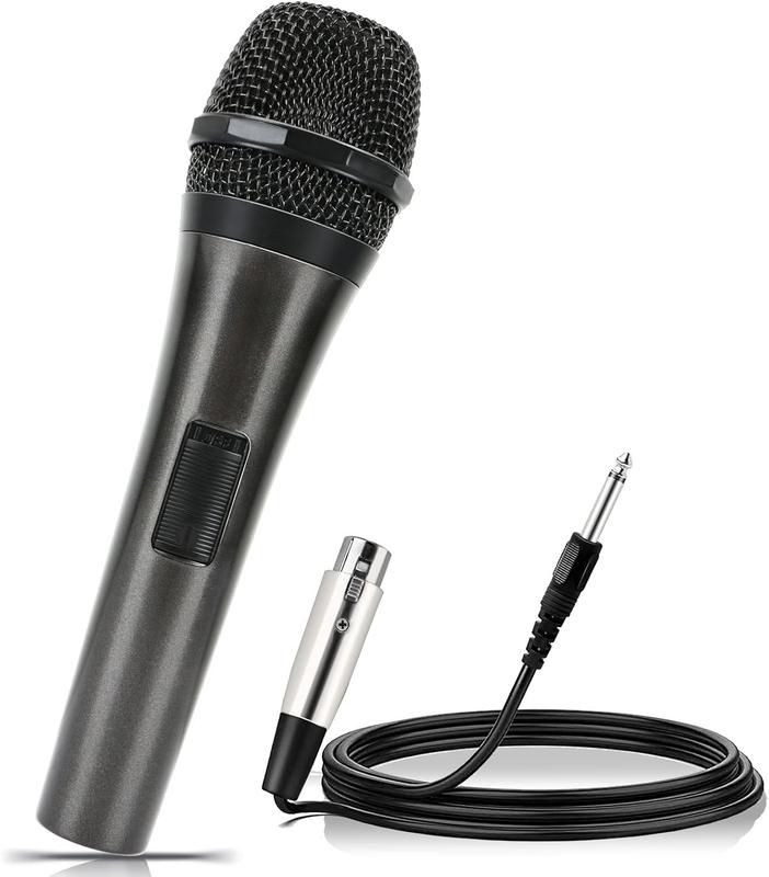 Dynamic Karaoke Microphone for Singing, Vocal Wired Microphone for Karaoke, Handheld Mic with 10 Ft , Mics for Speaker with ON Off