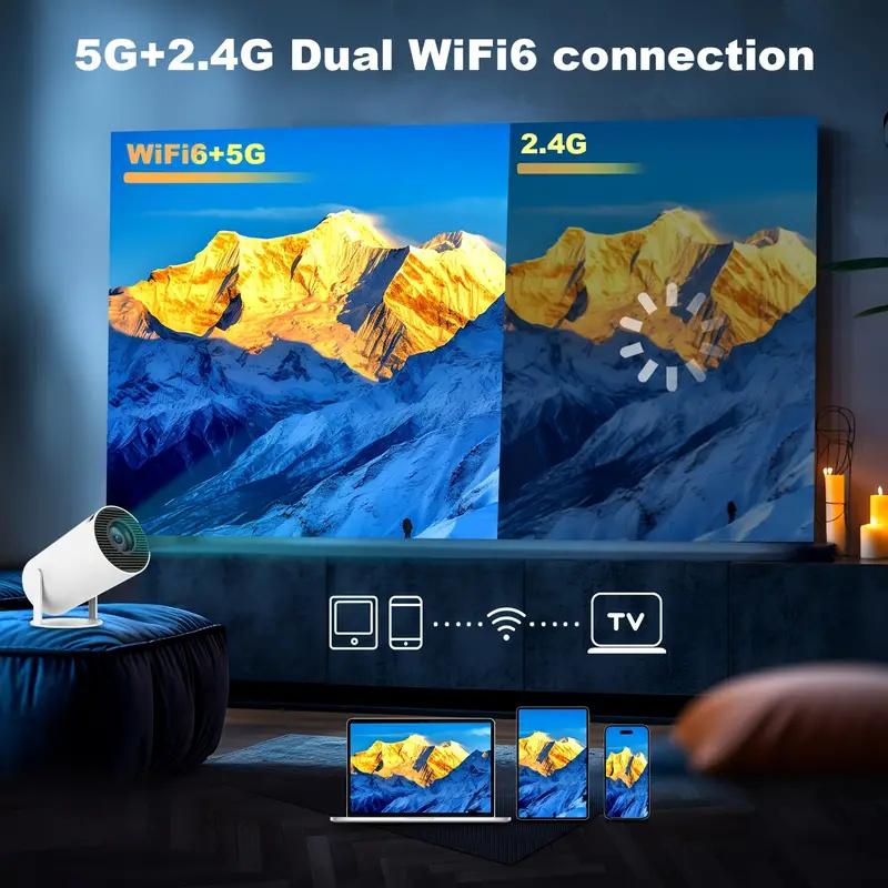 Projector,portable mobile bedroom home theater,home HD intelligent projector,Wired, WiFi