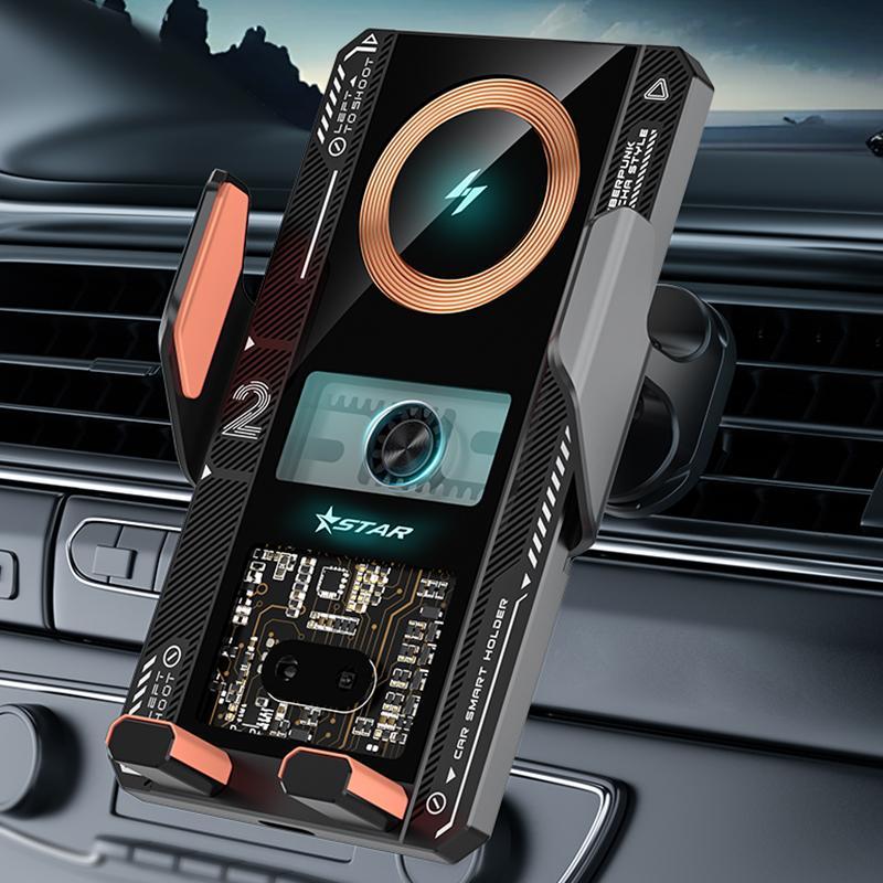 Car Air Vent Phone Holder, Multipurpose Smart Sensor Car Air Outlet Phone Stand, 15W Wireless Charging Phone Holder for Car