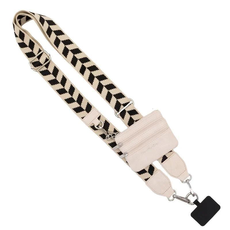 Smartphone Lanyard with Zippered Pouch, Smartphone Strap with Wallet Crossbody, Fashionable Phone Lanyard Crossbody for Women & Men, Phone Accessories, Smartphone Lanyard, Cellphone Accessories