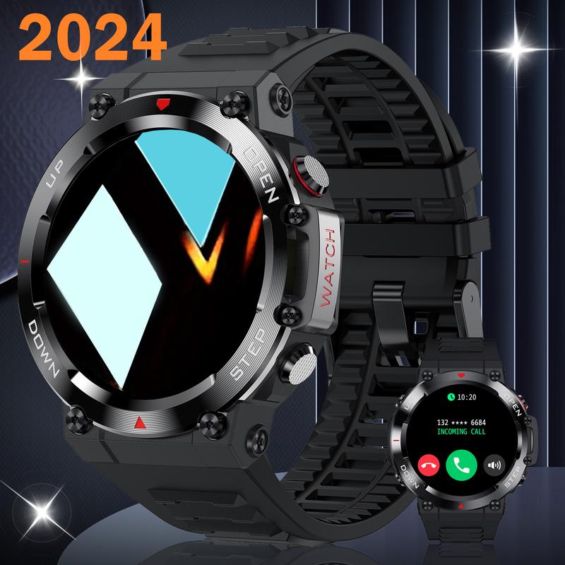 Smart Watch for Men,iP67 Waterproof Rugged Outdoor Smartwatch with Bluetooth Call 30 Day Battery Life Fitness Watch 1.39