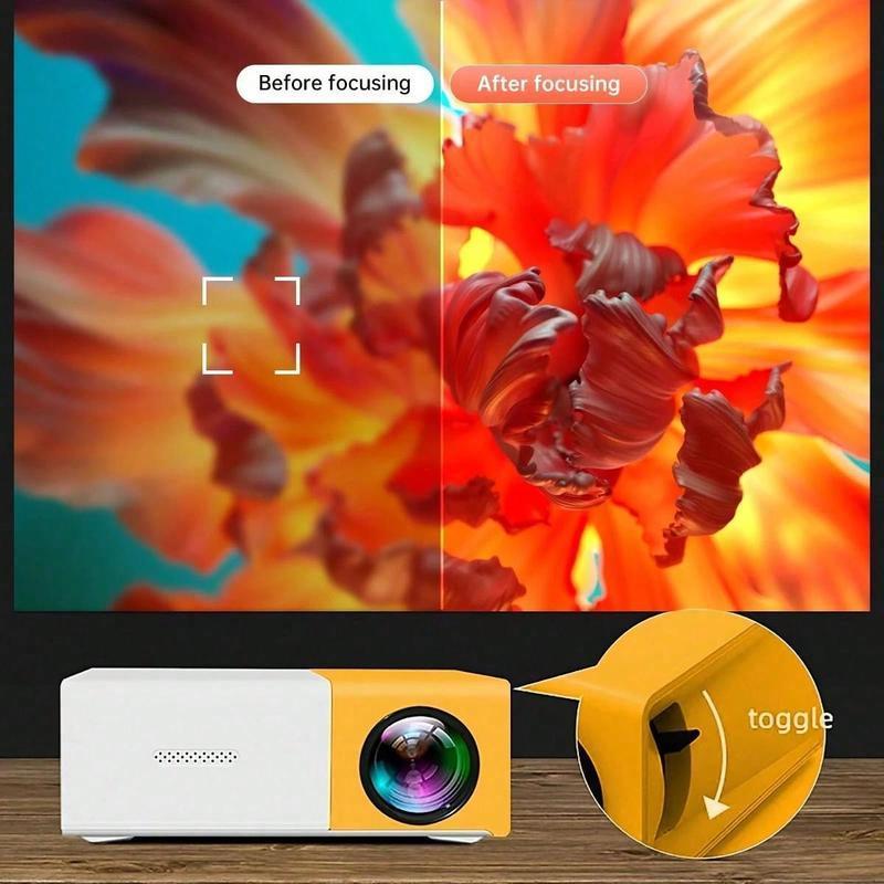 HD Mini Projector With HDMl-CompatibleUSB And SD Memory-Enhance Your Movie, TVAnd Game Experience, With Stand, Suitable ForOutdoor Camping  Drive-In  Home TheaterProjector Audio Adapter Audio Adapter AndroidConnection polk audio Micro Screen,digital