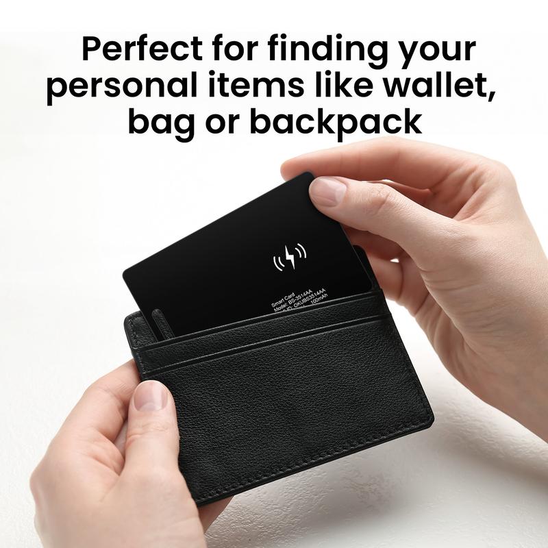 OTIC Wallet Tracker Card, Wireless Chargeable Wallet Finder. Works with Apple Find My (iOS Only), Item Tracker for Wallet, Luggage Tags, Phone, Passport