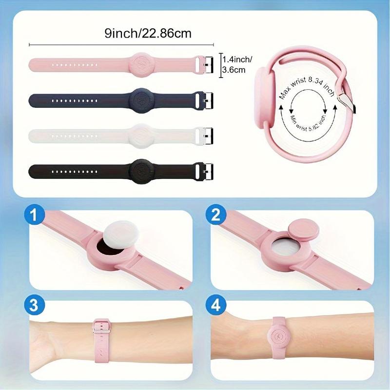 Kids Waterproof Bracelet for AirTag, Wristband Kids for Airtag, Kids Hidden Watch for Airtag, Soft Silicone Lightweight GPS Tracker Holder for Apple Air Tag