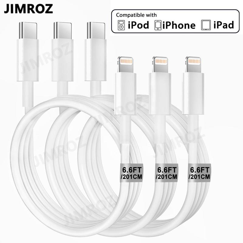 20W 6.6FT [MFi Certified] Type-C for Lightning Fast Charging Cable Compatible with Apple iPhone 14 13 12 11 Pro Max XR XS X 8 7 6 Plus SE iPad Mini