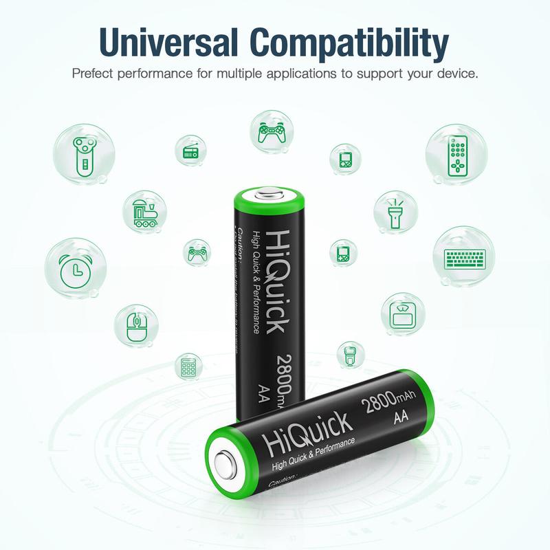 HiQuick AA Ni-MH Rechargeable batteries 2800mAh Accessories Devices