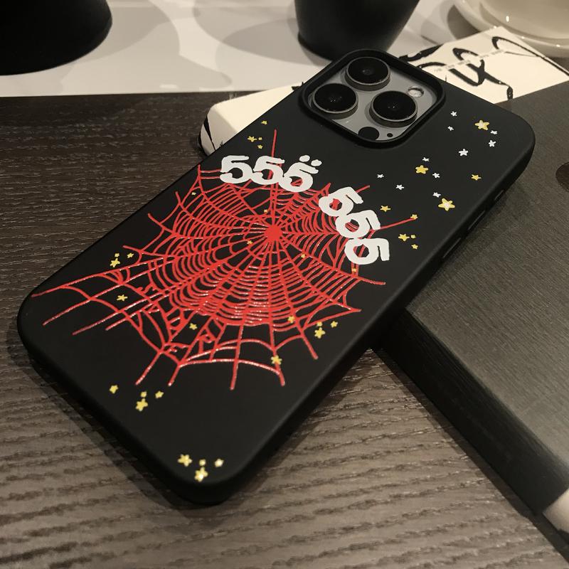 Sp5der black red Hypebeast Tough Phone Cases Accessories Cover Cellphone Aesthetic Protection iphone12 case