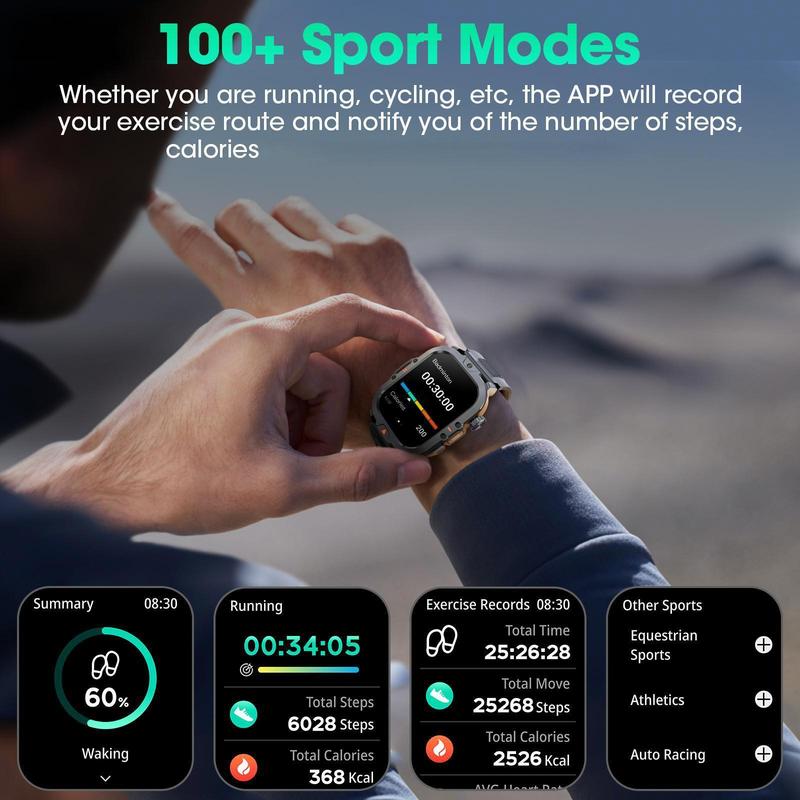 Multifunctional Smart Watch, Fashion Digital Sport Smartwatch with Multi-Sport Modes and Time Display, Waterproof Android Watch, Fitness Watch, Sport Watch for Women & Men