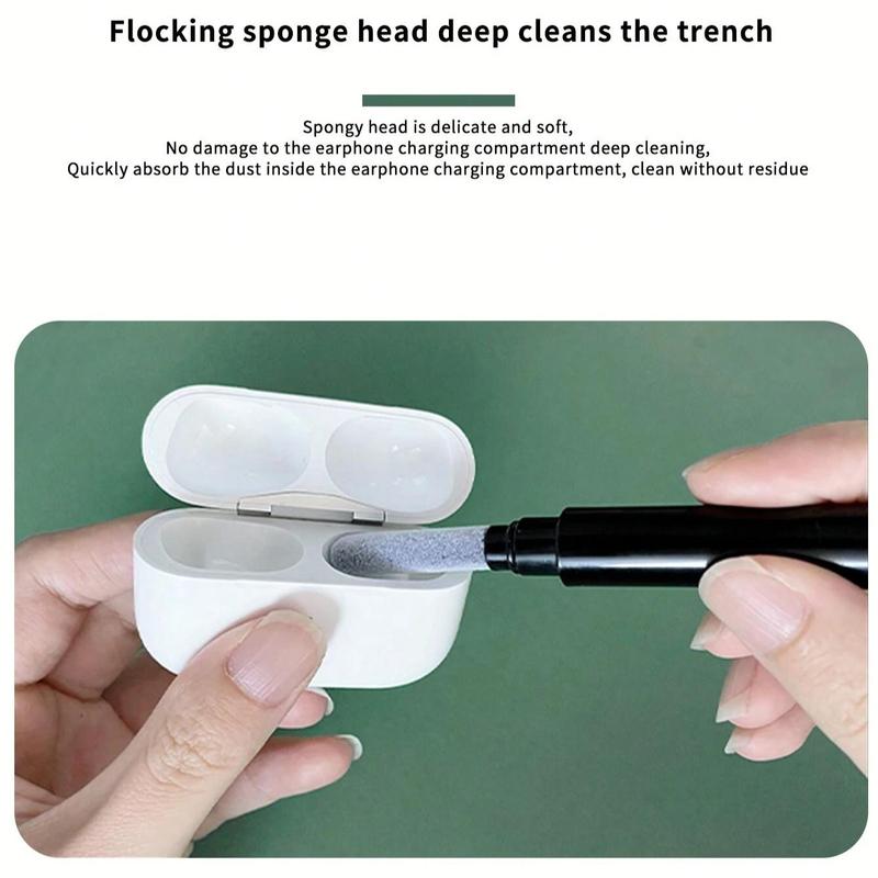 Portable 3 in 1 Earbuds Cleaning Brush, Pen-shaped Wireless Earbuds Cleaning Products, Earphone Case Cleaning Tool, Versatile Cleaning Brush for Airpods Bluetooth-compatible Earbuds Headsets Headphones Mobile Phones Camera, Christmas, Christmas Gift