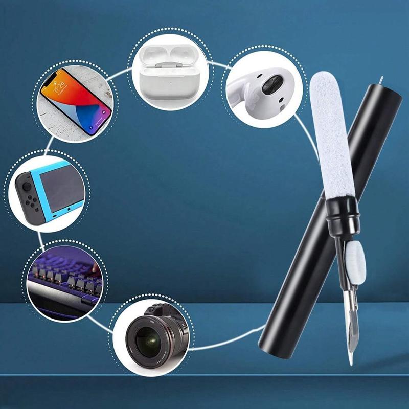 Portable 3 in 1 Earbuds Cleaning Brush, Pen-shaped Wireless Earbuds Cleaning Products, Earphone Case Cleaning Tool, Versatile Cleaning Brush for Airpods Bluetooth-compatible Earbuds Headsets Headphones Mobile Phones Camera, Christmas, Christmas Gift