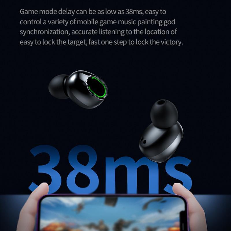 Wireless Touch Control Earphone, In-ear Design Touch Control Earbuds, Low Latency Sports Earbuds for Android Apple Samsung