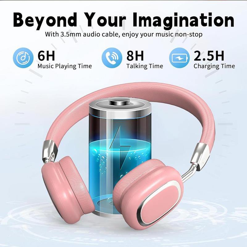 Wireless Headphones with Built-in Microphone,Electronic Audio Earbuds Wireless Noise Cancellation Headphones for Fall, Foldable Gaming Headset for Phones,Computers, MP3,Fun Summer Gift,Wireless Earbuds