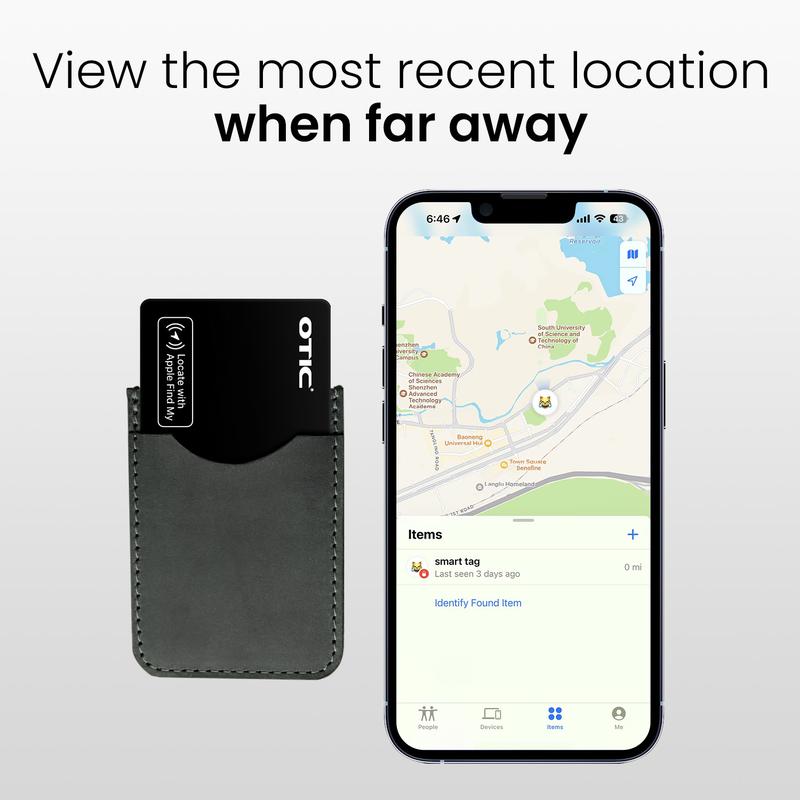 OTIC Wallet Tracker Card, Wireless Chargeable Wallet Finder. Works with Apple Find My (iOS Only), Item Tracker for Wallet, Luggage Tags, Phone, Passport