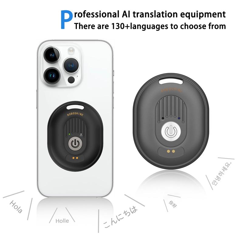 AI translation equipment. Online support for over 130 languages. Used for studying, traveling, and business. Compatible with IOS and Android.