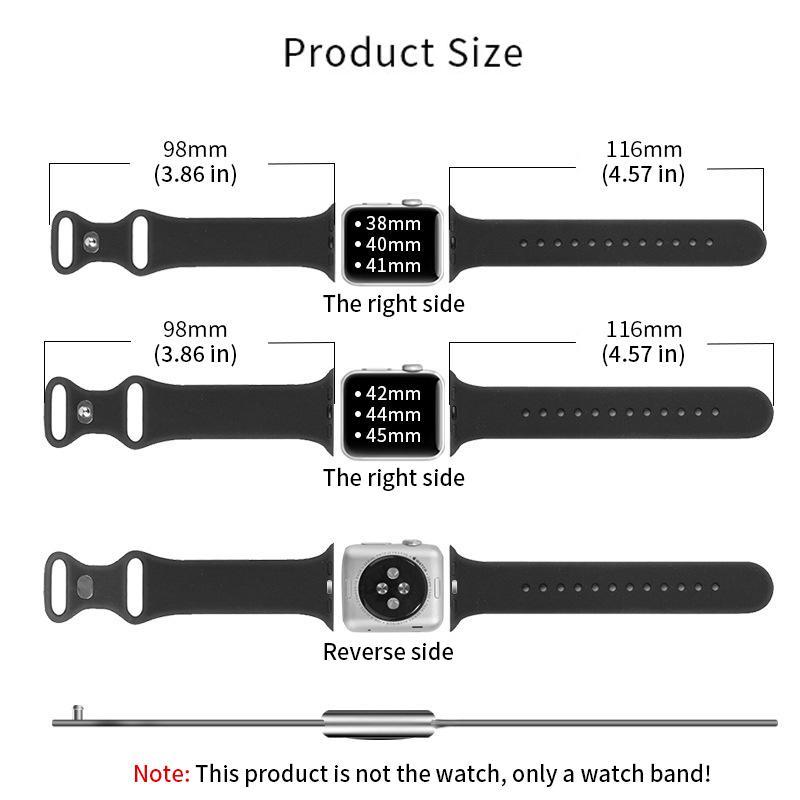 Silicone Watch Band (Watch Not Included), 1 Count Fashionable Watch Band with TPU Protective Case for Men & Women, Wearable Accessories for Apple Watch Series