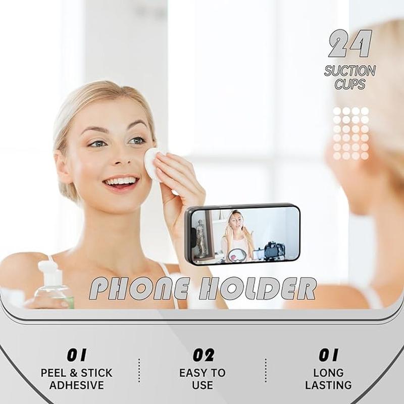 Silicone Suction Phone Case Adhesive Mounts, Hands-Free & Strong Grip Holders for Selfies & Videos, Durable & Easy to Use, Compatible with iPhone & Android Devices